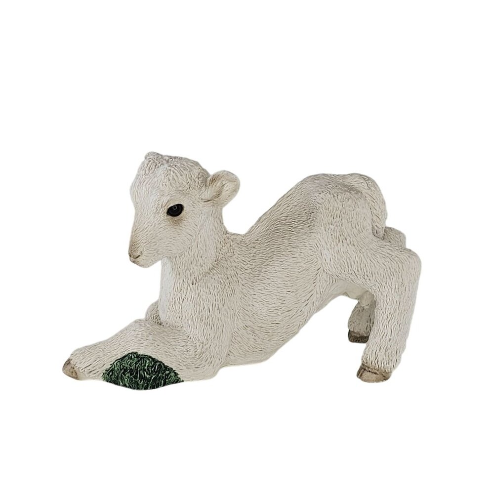 Stone Critters Goat Figurine White & Green Collectible SC-571